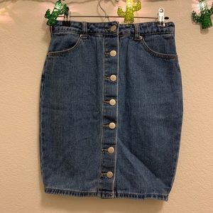 FOREVER 21 Button Denim Skirt
